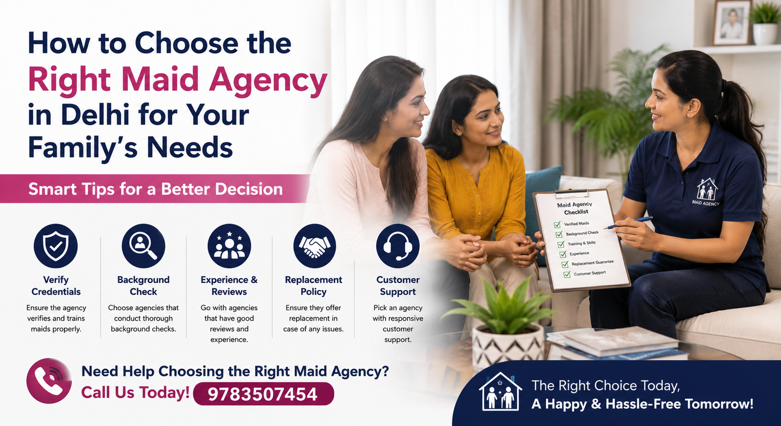 You are currently viewing How to Choose the Right Maid Agency in Delhi for Your Family’s Needs